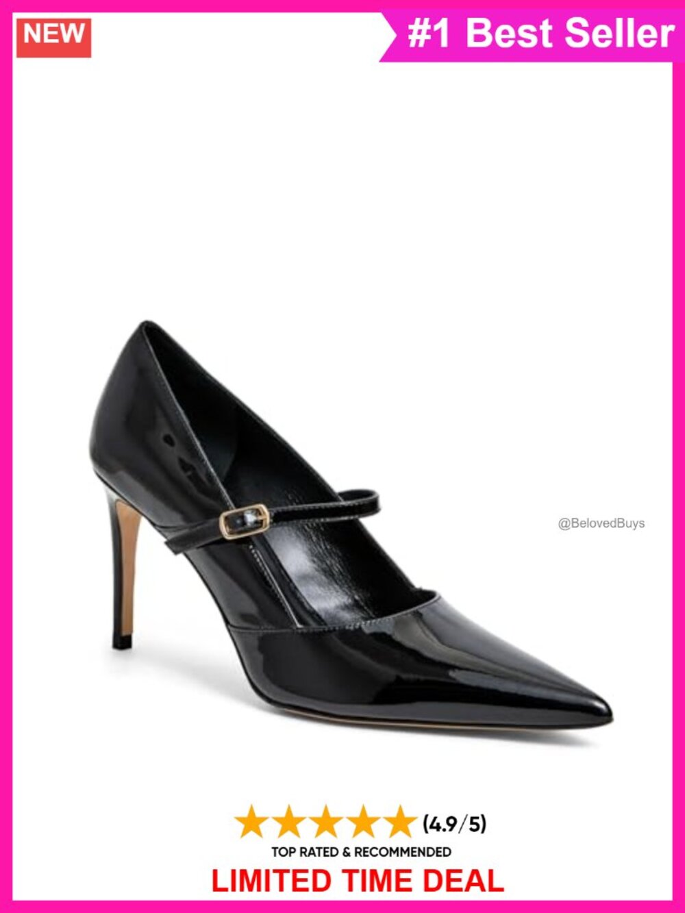 Bruno Magli Prima Pumps Italian Leather Block Heel Mary Jane - Picture 1 of 4